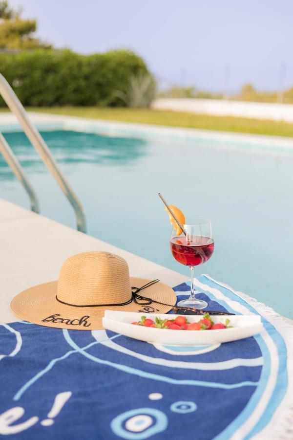 Villa Santa Maria With Private Pool And Sea View Afantou Exterior foto