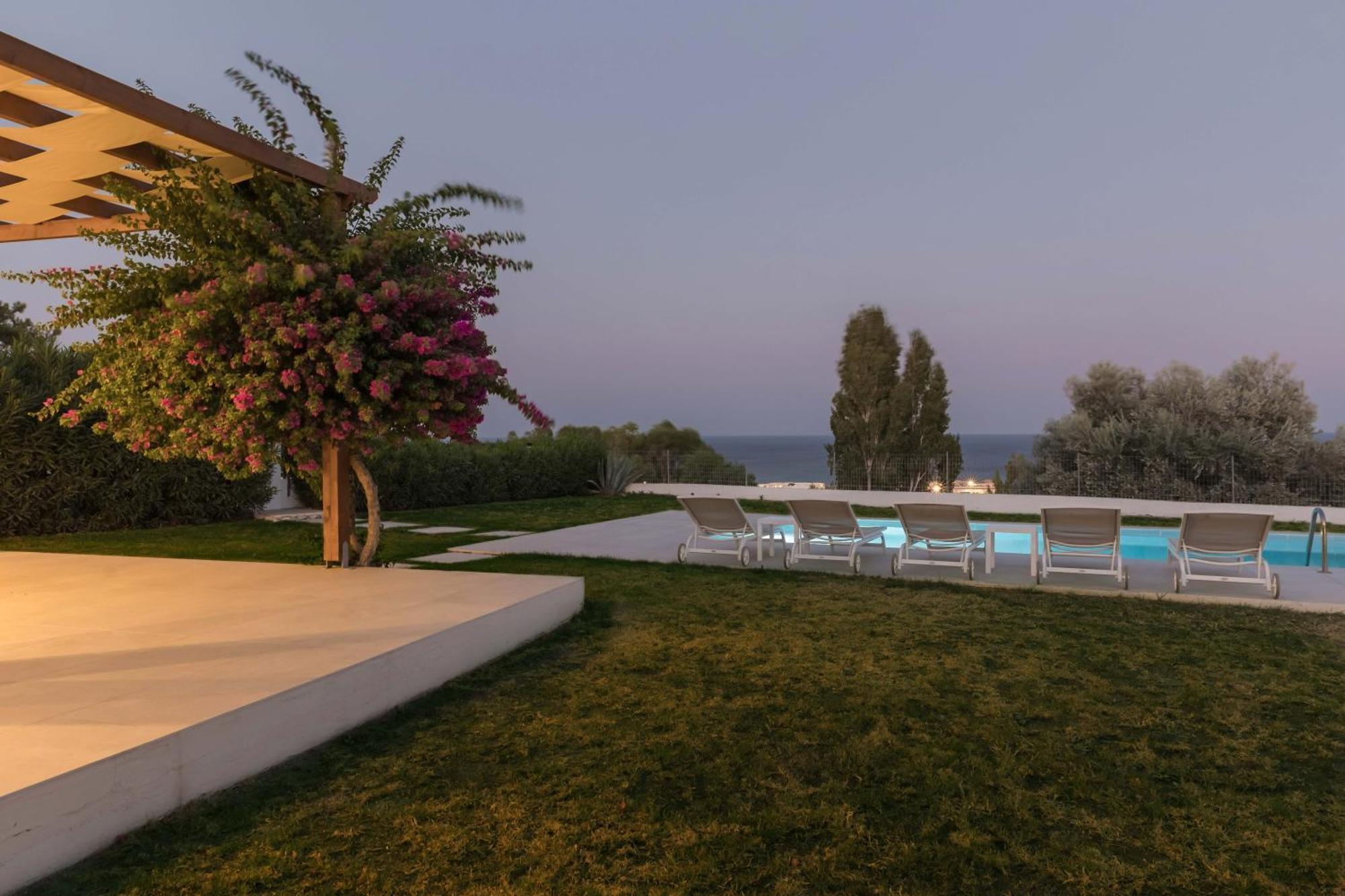Villa Santa Maria With Private Pool And Sea View Afantou Exterior foto