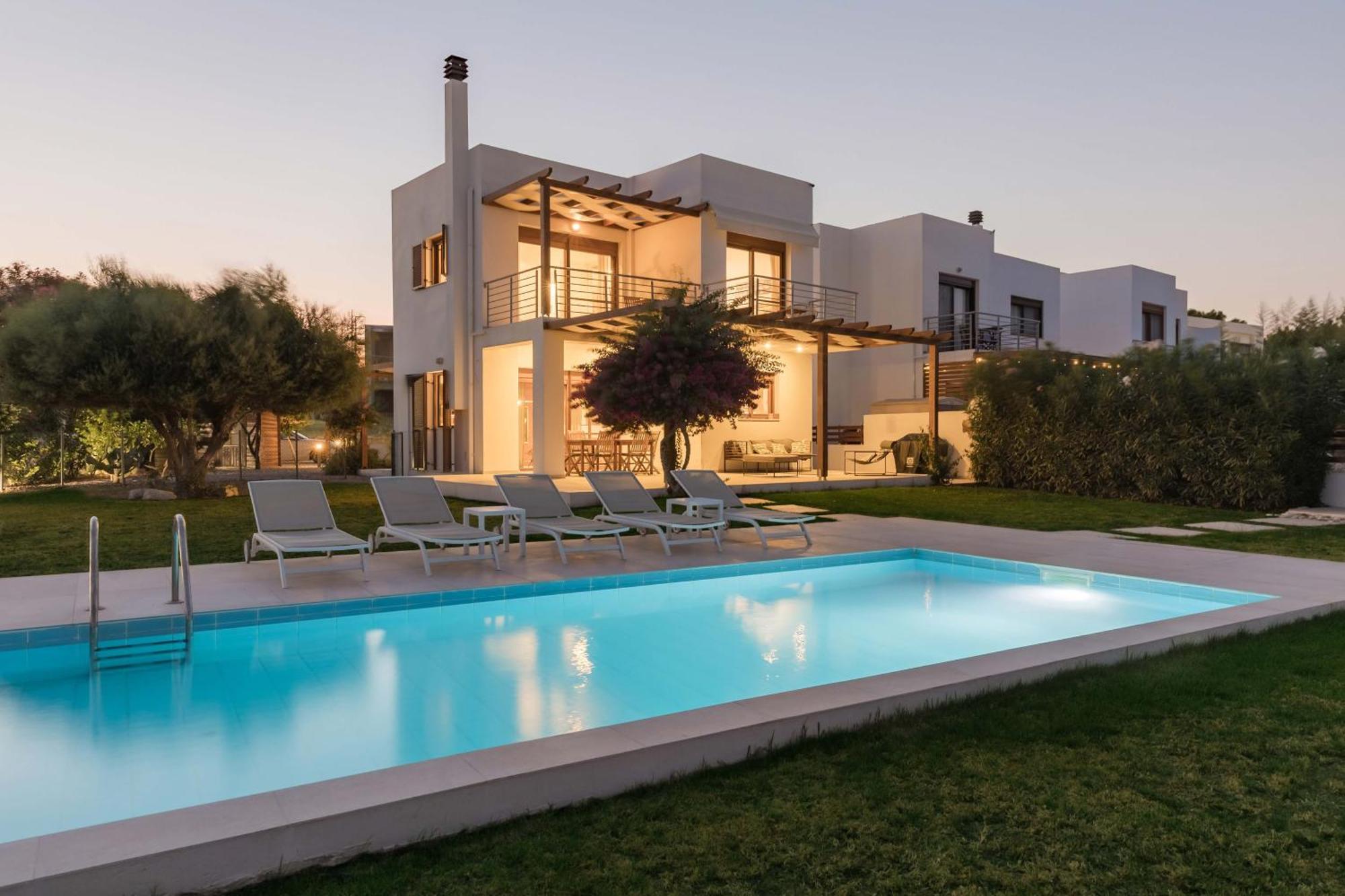 Villa Santa Maria With Private Pool And Sea View Afantou Exterior foto